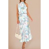 image:imagePRETTYGARDEN Womens Summer Satin Maxi Cocktail Dress  Silk FabricSleeveless Mock NeckFit and FlareAsymmetrical Long DressesElegant FormalWedding Guest PartyCruise OutfitsPrint Blue