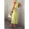 image:imagePRETTYGARDEN Womens Summer Satin Maxi Cocktail Dress  Silk FabricSleeveless Mock NeckFit and FlareAsymmetrical Long DressesElegant FormalWedding Guest PartyCruise OutfitsTender Green