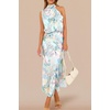 image:imagePRETTYGARDEN Womens Summer Satin Maxi Cocktail Dress  Silk FabricSleeveless Mock NeckFit and FlareAsymmetrical Long DressesElegant FormalWedding Guest PartyCruise OutfitsPrint Blue