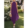 image:imagePRETTYGARDEN Womens Summer Wedding Guest Halter Maxi Dresses  Long Flowy Asymmetrical Sundress Elegant Evening Dinner Party Dress Pockets Beach Vacation Outfits Spring Resort WearPurple