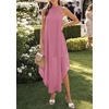 image:imagePRETTYGARDEN Womens Summer Wedding Guest Halter Maxi Dresses  Long Flowy Asymmetrical Sundress Elegant Evening Dinner Party Dress Pockets Beach Vacation Outfits Spring Resort WearPink