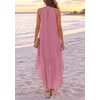 image:imagePRETTYGARDEN Womens Summer Wedding Guest Halter Maxi Dresses  Long Flowy Asymmetrical Sundress Elegant Evening Dinner Party Dress Pockets Beach Vacation Outfits Spring Resort WearPink