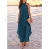 image:imagePRETTYGARDEN Womens Summer Wedding Guest Halter Maxi Dresses  Long Flowy Asymmetrical Sundress Elegant Evening Dinner Party Dress Pockets Beach Vacation Outfits Spring Resort WearLake Blue