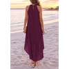 image:imagePRETTYGARDEN Womens Summer Wedding Guest Halter Maxi Dresses  Long Flowy Asymmetrical Sundress Elegant Evening Dinner Party Dress Pockets Beach Vacation Outfits Spring Resort WearBurgundy