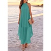 image:imagePRETTYGARDEN Womens Summer Wedding Guest Halter Maxi Dresses  Long Flowy Asymmetrical Sundress Elegant Evening Dinner Party Dress Pockets Beach Vacation Outfits Spring Resort WearCyan Blue