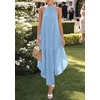 image:imagePRETTYGARDEN Womens Summer Wedding Guest Halter Maxi Dresses  Long Flowy Asymmetrical Sundress Elegant Evening Dinner Party Dress Pockets Beach Vacation Outfits Spring Resort WearLight Blue