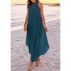 image:imagePRETTYGARDEN Womens Summer Wedding Guest Halter Maxi Dresses  Long Flowy Asymmetrical Sundress Elegant Evening Dinner Party Dress Pockets Beach Vacation Outfits Spring Resort WearLake Blue