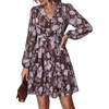 Brown Purple Floral