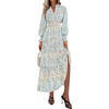 Floral Blue White