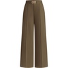 image:imagePRETTYGARDEN Womens High Waisted Dressy Casual Pants  Decoration BuckleFront Seam Trousers with PocketsBusiness Casual OutfitsWork Office SlacksDaily Palazzo Pants All SeasonArmy Green