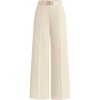 image:imagePRETTYGARDEN Womens High Waisted Dressy Casual Pants  Decoration BuckleFront Seam Trousers with PocketsBusiness Casual OutfitsWork Office SlacksDaily Palazzo Pants All SeasonBeige
