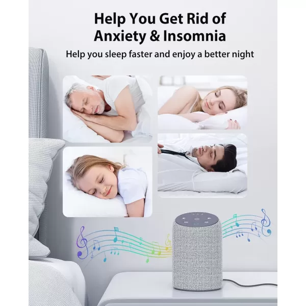 Jack ampamp Rose White Noise Machine for Adults Adults Sound Machine with Backlight Button ampamp Fabric Design Travel Sound Machine for Sleeping