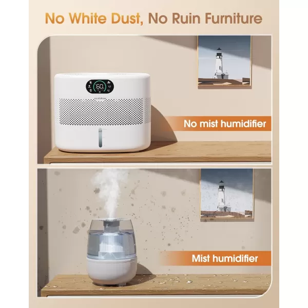 Reuseable Wick Evaporative Humidifier for Bedroom Quiet Healthy Baby Humidifier No White Dust Evaporative Humidifier Large Room 800mlh 3 Speeds 2 Gal Timing Auto Shut off