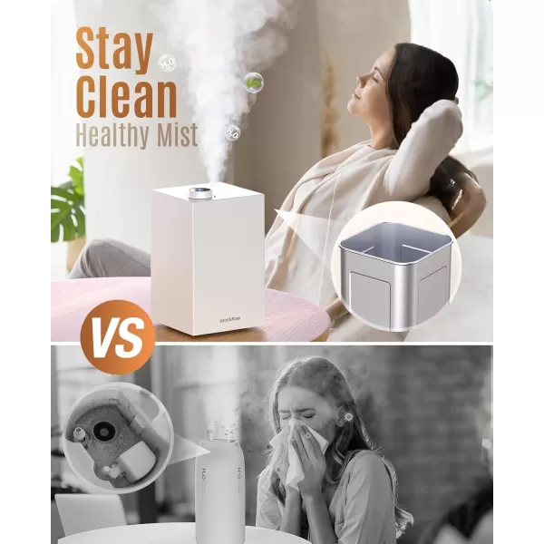 Stainless Steel Humidifier Easy to Clean Humidifier Dishwasher Safe Humidifiers Cool Mist Humidifiers for BedroomWhite