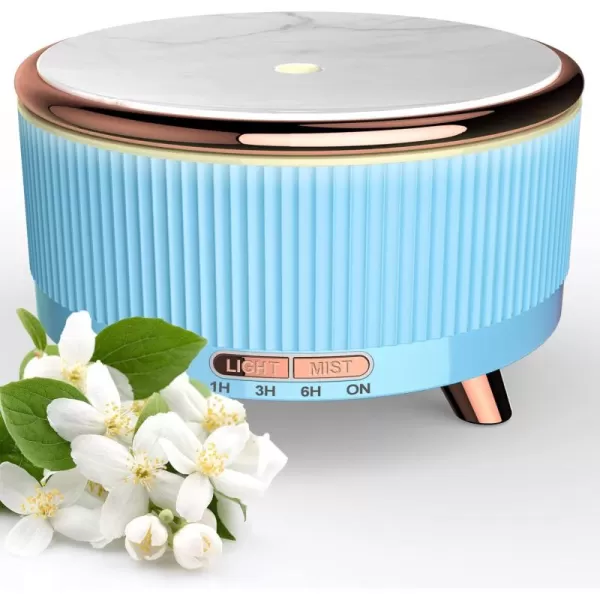 Essential Oil Diffuser for Home Diffusers for Essential Oils Large Room 500ml Aromatherapy Diffuser 7 Colors ChangedLight Blue