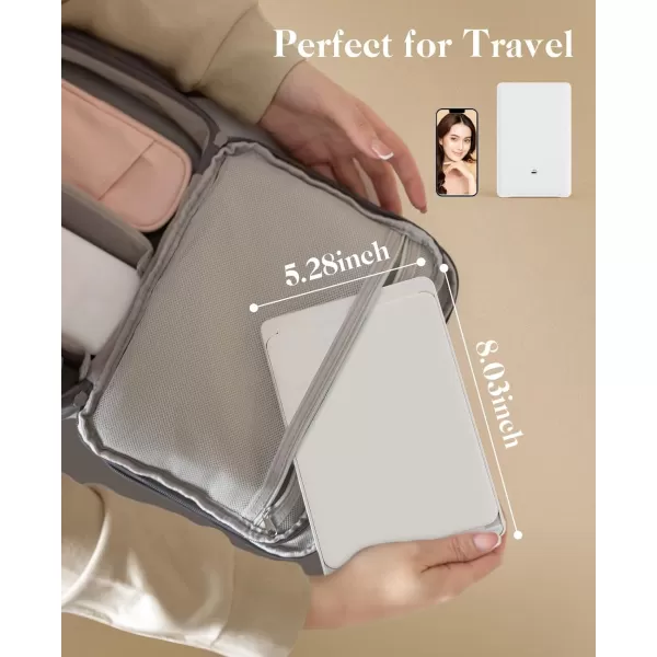 Jack ampamp Rose Travel Mirror with Light Travel Makeup Mirror with Magnification Adjustable Height and Angle Portable Folding Mirror