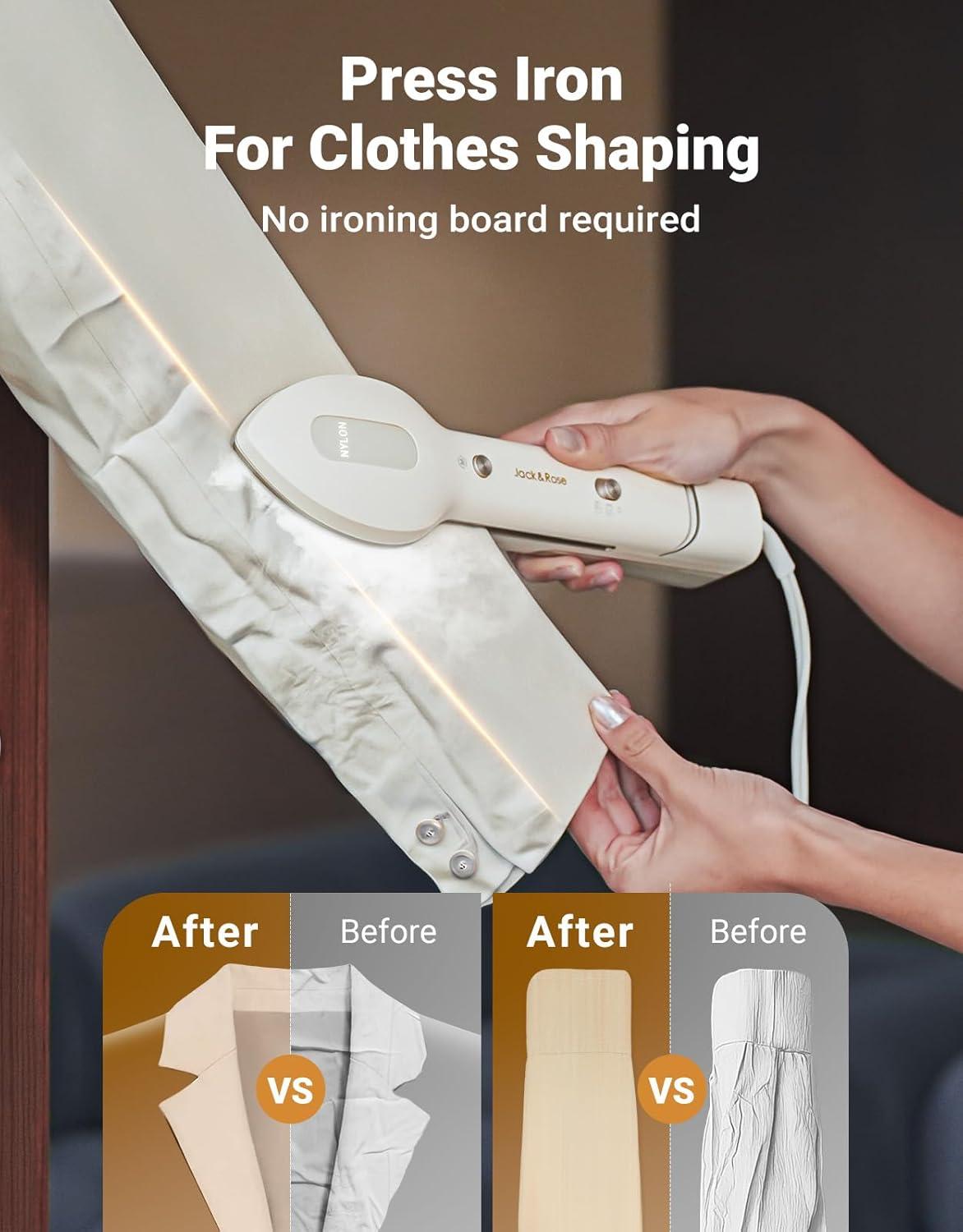 imageJack  Rose Travel Steamer Press Iron110220v Dual Voltage61 Fabric SettingsNo Ironing Board Required Wrinkle ReductionPortable Travel Size Steamerfor Global  Europe Traveling