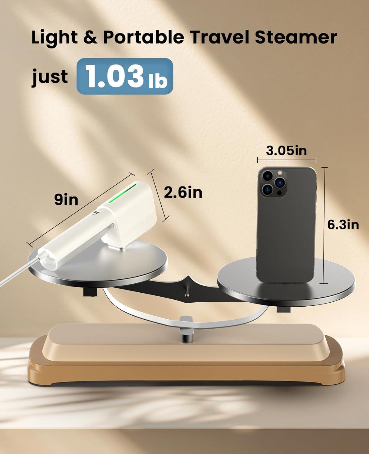 imageJack  Rose Dual Voltage Travel Portable Mini Steamer110230V103Ib Light9  26in Small Mini Travel SizeSteamer Iron 2 in 115s HeatUpCeramic Heat PanelFor Global  Europe Traveling