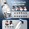 imageJack  Rose Hair Clippers Set for Men Professional Cordless Hair Trimmer Barber kit 4 in 1LED Display for Nose Body Bald Head