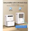 image52 Pint Basement Dehumidifier with Drain Hose 33ft Dehumidifier for Bedroom and Bathroom Most Efficient Energy Star 2024 6L Water Tank Maximum Applicable Area 4500 SqFt