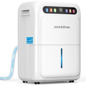 image52 Pint Basement Dehumidifier with Drain Hose 33ft Dehumidifier for Bedroom and Bathroom Most Efficient Energy Star 2024 6L Water Tank Maximum Applicable Area 4500 SqFt