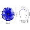 imageFascinator Hat Mesh Kentucky Derby Tea Party Headwear Hair Clip for Women Royal Blue