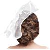imageFascinator Hat Mesh Kentucky Derby Tea Party Headwear Wedding Hat Hat Cocktail Tea Party Headwear with Veil for Girls and Women White