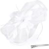 imageFascinator Hat Mesh Kentucky Derby Tea Party Headwear Wedding Hat Hat Cocktail Tea Party Headwear with Veil for Girls and Women White