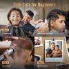 imageJack ampamp Rose Clippers and Trimmers Set Cordless Hair Clippers for Men Barber Clippers SetSilvery