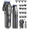 imageJack ampamp Rose Clippers and Trimmers Set Cordless Hair Clippers for Men Barber Clippers SetBlack