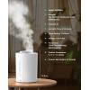 imageHealthy Warm Mist Humidifiers for Bedroom 3L100oz Stainless Steel Humidifier Easy Clean Steam Humidifier for Living Room WhisperQuiet and Filterless with Sleep Mode and Timer Autooff SettingWhite