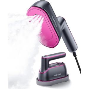 imageJack  Rose Travel Steamer Iron for Clothes1200w Iron SteamerPortable Handheld Travel Size Steamer iron8S Fast HeatUpLarge Ceramic Heat Panel