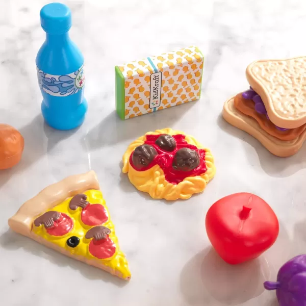KidKraft 30Piece Plastic Play Food Set Fruits Veggies Sweets and More Use with Play Kitchens Gift for Ages 3