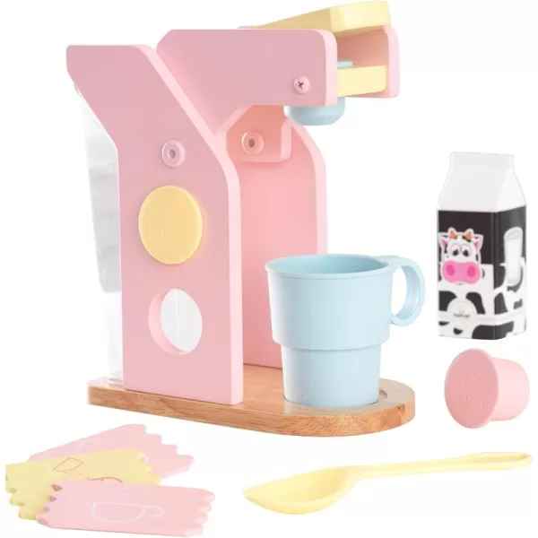 KidKraft Childrens Pastel Coffee Set  Role Play Toys for The Kitchen Play Kitchen Accessories Gift for Ages 3Pastel