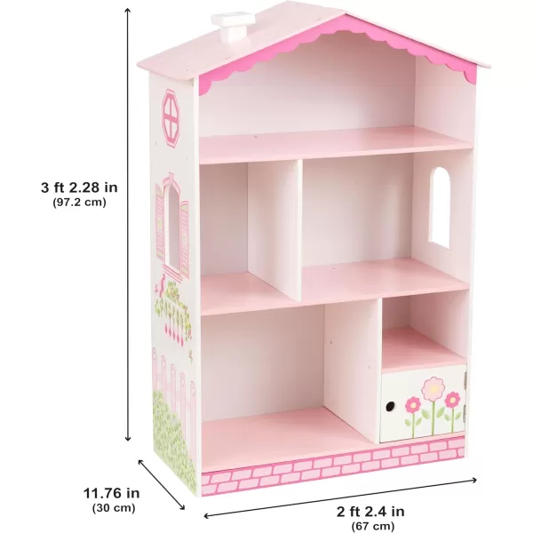 imageKidKraft Dollhouse Cottage Bookcase Wooden Childrens Furniture with Shelves and Hidden Storage Gift for Ages 3