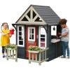 imageKidKraft Riverscape Wooden Playhouse with Working Doorbell Fence Kitchen and Pet DoorNavy