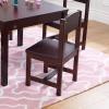 imageKidKraft Wooden Farmhouse Table ampamp 4 Chair Set Childrens Furniture for Arts and Activity Espresso Gift for Ages 38Espresso