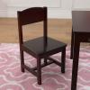 imageKidKraft Wooden Farmhouse Table ampamp 4 Chair Set Childrens Furniture for Arts and Activity Espresso Gift for Ages 38Espresso