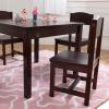 imageKidKraft Wooden Farmhouse Table ampamp 4 Chair Set Childrens Furniture for Arts and Activity Espresso Gift for Ages 38Espresso