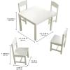 imageKidKraft Wooden Farmhouse Table ampamp 4 Chair Set Childrens Furniture for Arts and Activity Espresso Gift for Ages 38White