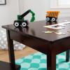 imageKidKraft Wooden Rectangular Table ampamp 2 Chair Set for Kids  Espresso Gift for Ages 58