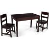 imageKidKraft Wooden Rectangular Table ampamp 2 Chair Set for Kids  Espresso Gift for Ages 58