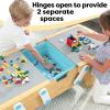 imageKidKraft Building Bricks Play N Store Wooden Table Childrens Toy Storage with Bins 200 Building Blocks Included Natural Gift for Ages 3