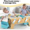imageKidKraft Building Bricks Play N Store Wooden Table Childrens Toy Storage with Bins 200 Building Blocks Included Natural Gift for Ages 3
