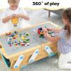 imageKidKraft Building Bricks Play N Store Wooden Table Childrens Toy Storage with Bins 200 Building Blocks Included Natural Gift for Ages 3