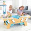 imageKidKraft Building Bricks Play N Store Wooden Table Childrens Toy Storage with Bins 200 Building Blocks Included Natural Gift for Ages 3