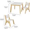 imageKidKraft Wooden Modern Table ampamp 2 Chair Set Childrens Furniture White ampamp Natural Gift for Ages 38