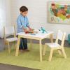 imageKidKraft Wooden Modern Table ampamp 2 Chair Set Childrens Furniture White ampamp Natural Gift for Ages 38