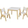 imageKidKraft Wooden Modern Table ampamp 2 Chair Set Childrens Furniture White ampamp Natural Gift for Ages 38