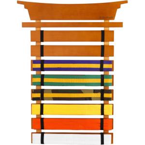imageKidKraft Martial Arts Wooden Belt Holder Hanging Display for 8 Belts Unpersonalized